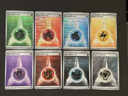 Pokemon TCG Black Bolt White Flare Complete Holo Energy Set of 8 - Image 1