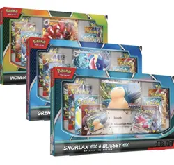 Pokemon Snorlax EX, Greninja EX, & Incineroar EX Special Collection Boxes-Sealed - Image 1
