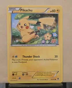 Pikachu XY - Furious Fists Common Pokemon Lightly played - Image 1