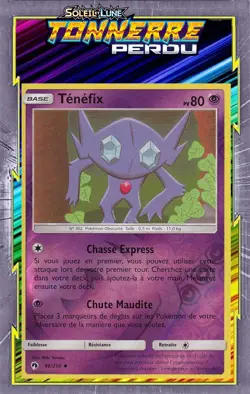 Tenefix Reverse - SL08:Tonnerre Perdu - 96/214 - Carte Pokemon Neuve Francaise - Image 1