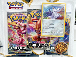 POKEMON TCG REBEL CLASH RAYQUAZA DURALUDON BLISTER PACK SET X2 *FACTORY SEALED* - Image 3