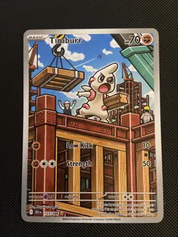 Pokemon TCG Timburr Illustration Rare Black Bolt 125/086 - Image 1