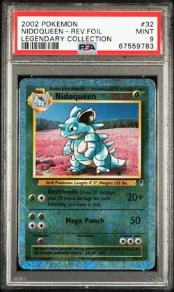 2002 POKEMON LEGENDARY COLLECTION #32 NIDOQUEEN-REVERSE FOIL PSA 9 - Image 1
