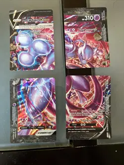 Pokemon TCG Mewtwo V-Union SWSH159/160/161/162 Black Star Promo, Set of 4 - Image 1