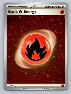 ?? 1x SWIRL Pokemon TCG - Basic Fire Energy - Reverse Holo - Pokemon 151 SVE 002 - Image 1