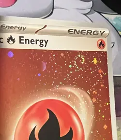 ?? 1x SWIRL Pokemon TCG - Basic Fire Energy - Reverse Holo - Pokemon 151 SVE 002 - Image 3