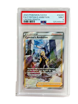 202Pokemon Cynthia's Ambition Crown Zenith Galarian Gallery Full Art #GG60 PSA 9 - Image 1