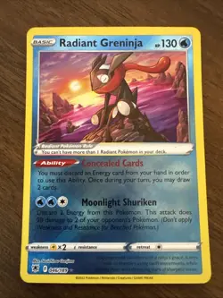 Pokemon Radiant Greninja 046/189 Swsh10: Astral Radiance Holo - Image 1