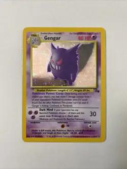 Pokemon Gengar 5/62 Fossil Unlimited NM/LP - Image 1
