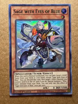 Sage with Eyes of Blue (Green) LDS2-EN011 1st Edition Yugioh - Image 1