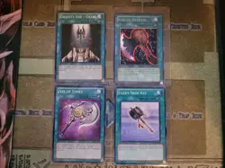 YUGIOH AXE OF DESPAIR DB1 RARE UNLIMITED + AXE OF FOOLS + LUCKY IRON AXE + GRARL - Image 1