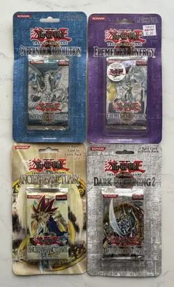Yugioh Sealed Blister Booster Pack x4 Cybernetic Revolution CRV 1st Ed + EEN AST - Image 1