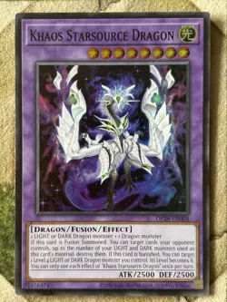 YuGiOh KHAOS STARSOURCE DRAGON Super Rare OP28-EN008 - Image 2