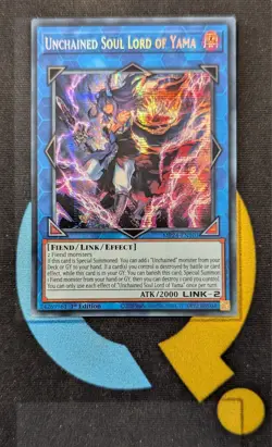 MP24-EN101 Unchained Soul Lord of Yama Prismatic Secret Rare 1st Edition YuGiOh - Image 1