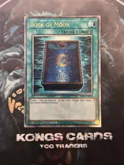 RA02-EN050 "Book of Moon" Quarter Century Secret Rare YuGiOh! NEW - Image 1