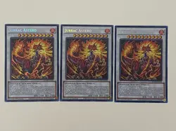 Yugioh - Jurrac Astero x 3 - 1st Edition Secret Rare NM - Free Holo Card - Image 1