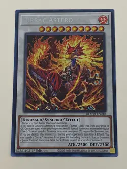 Yugioh - Jurrac Astero x 3 - 1st Edition Secret Rare NM - Free Holo Card - Image 3