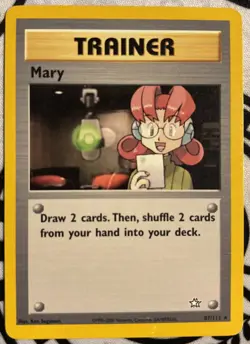 Pokemon TCG Trainer Mary 87/111 Neo Genesis Regular Card - Image 1