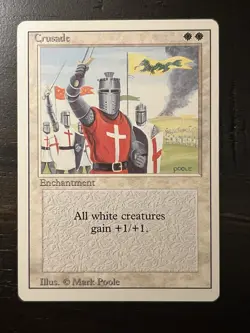 MTG Crusade Revised Edition Regular Rare - BANNED card Heavy Play - Image 1