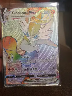Pokemon Card Cinderace VMAX 194/192 Secret Rare Rebel Clash Near Mint - Image 2