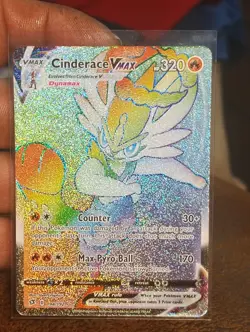 Pokemon Card Cinderace VMAX 194/192 Secret Rare Rebel Clash Near Mint - Image 3