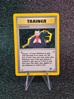 Giovanni 18/132 Gym Challenge Holo Rare Trainer Card Pokemon TCG (With Crease) - Image 1