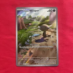 Paldean Wooper 102/094 Phantasmal Flames Illustration Rare Full Art Pokemon Card - Image 1