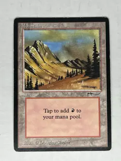 Magic: The Gathering Arabian Nights Land Mountain. Check Pics For Condition - Image 1