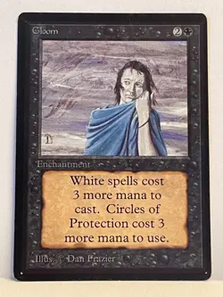 Gloom Beta LP MTG Magic the Gathering - Image 1