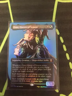 MTG Magic The Gathering Omo, Queen Of Vesuva Foil MC3 Mythic Borderless - Image 1