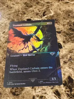 DUNLAND CREBAIN Magic MTG Lord of the Rings Borderless Foil - Image 1