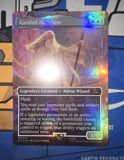 MTG - LTR - Gandalf the White (Borderless) #442 - Near Mint Foil - Image 1