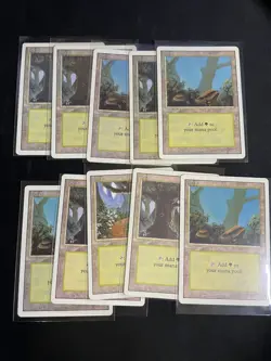X10 Mtg Forest Revised Edition Magic the Gathering - Image 1