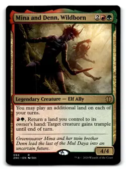 Commander: Zendikar Rising #94 Mina and Denn, Wildborn - Image 1