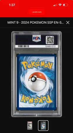 PSA MINT 9 - 2024 POKEMON SSP EN-SURGING SPARKS ILLUSTRATION RARE 206 VIBRAVA - Image 2