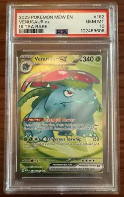 Pokemon Venusaur EX Full Art Rare Ultra 182/165 Mew 151 PSA 10 - Image 1