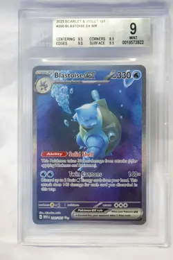 BGS 9 - Pokemon Blastoise ex 200/165 Full Art SIR Scarlet & Violet 151 - Image 1