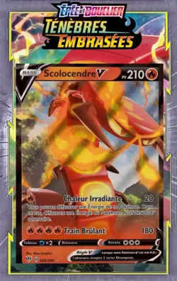 Scolocendre V -EB03:Tenebres Embrasees - 033/189- Carte Pokemon Neuve Francaise - Image 1