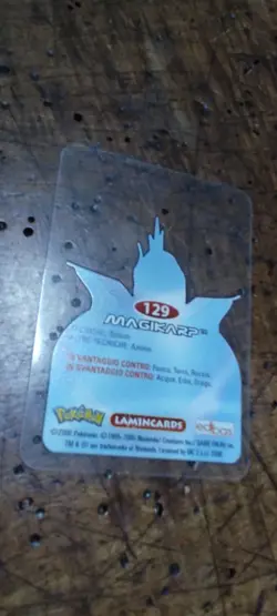 Magikarp 129 Pokemon Lamincards Edibas - ITA - EXC - Image 2
