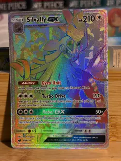SILVALLY GX 119/111 Crimson Invasion Sun&Moon Rainbow Rare Pokemon TCG Near Mint - Image 1