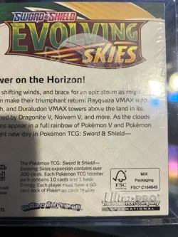Pokemon Evolving Skies Booster Box FACTORY SEALED w/ UltraPro Magnetic Case - Image 2