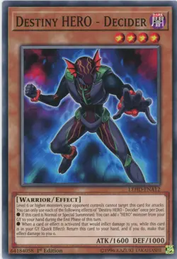 Yugioh Destiny HERO - Decider LEHD-ENA12 Common NM x3 Play Set - Image 1