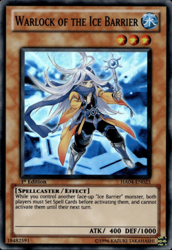 Warlock Of The Ice Barrier - Super Rare 1st Edition HA04-EN023 - NM - YuGiOh - Image 1