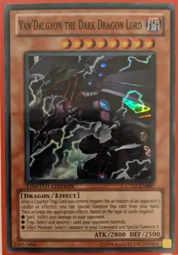 YuGiOh Van'Dalgyon the Dark Dragon Lord Super Rare CT07-EN007 - Image 1