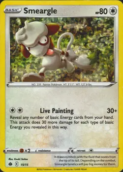 Smeargle 15/15 Holo Promo McDonald's Promos 2022 Pokemon Card LP - Image 1