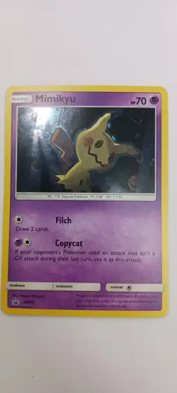 Mimikyu SM99 Black Star Promo Holo NM Pokemon Card English - Image 1