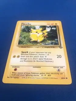 Pokemon Pikachu 60/64 Jungle Set Common Card 1999 Lightly PLayed Unlimited Basic - Image 2