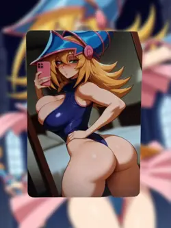 Dark Magician Girl Yugioh Anime Waifu Sexy Goddess Doujin Lewd Hentai Card - Image 1