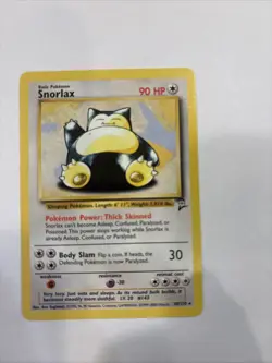 Pokemon TCG Snorlax Card 30/130 Base Set 2 Vintage Non-Holo Rare - Image 1