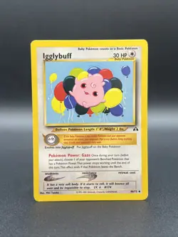 Igglybuff 40/75 Neo Discovery Vintage Pokemon Card LP Condition - Image 1